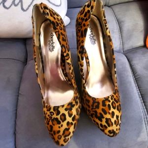 Cheetah print wedges